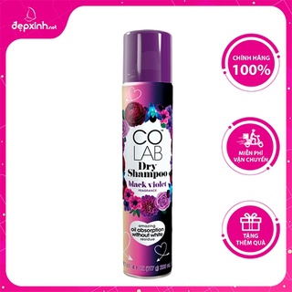 Dầu gội khô Colab Dry Shampoo Black Violet Fragrance 200ml