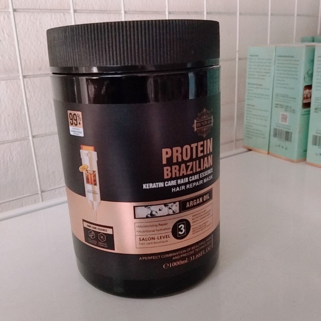 Hấp Ủ Tóc Protein Phục Hồi Tóc Yếu, Nát Protein Brazilian 1000ml