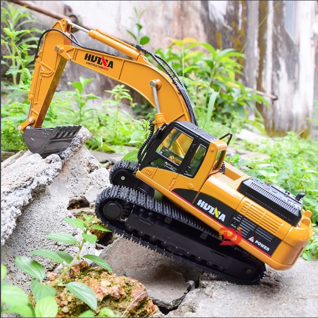 Mô hình xe máy xúc Huina đồ chơi xe máy xúc tỉ lệ 1: 50