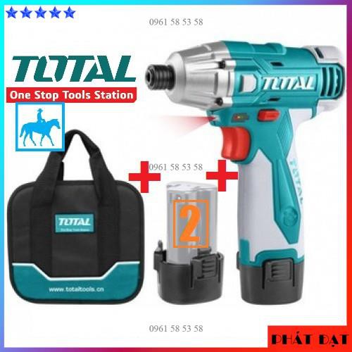 Total Máy Vặn Vít Siết Vít Cầm Tay Dùng Pin Sạc 12V TIDLI228121 Bao Gồm 2 Pin Sạc 12V Túi và Adapter - TĐSG