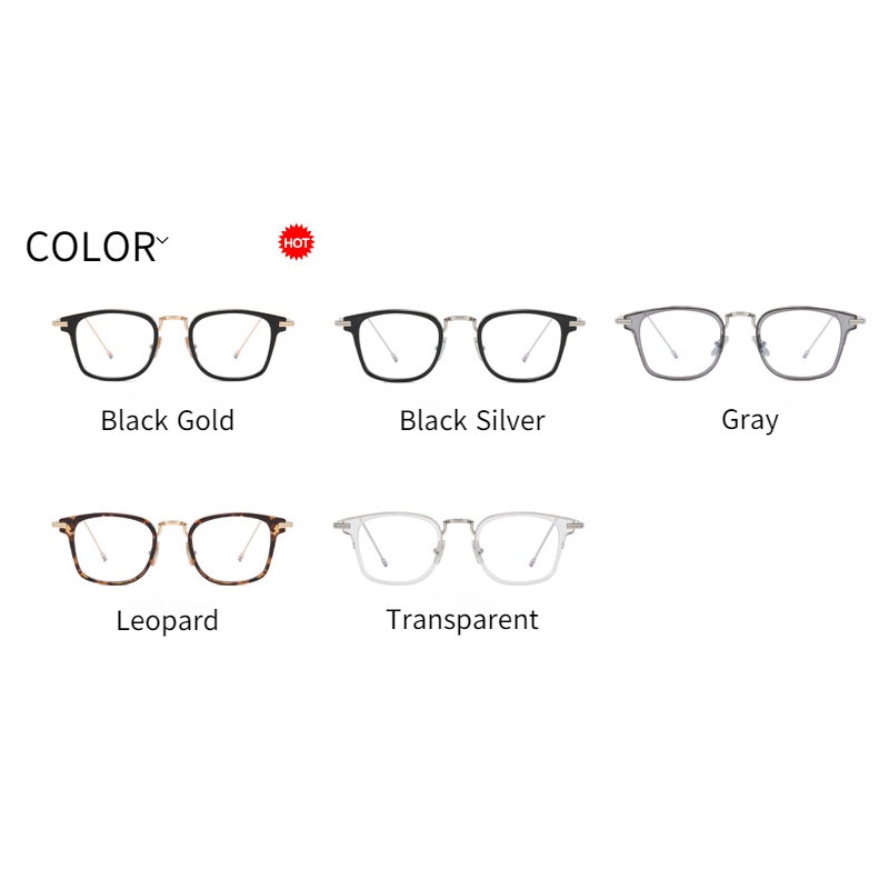 Mắt Kính Gọng Vuông Chống Bức Xạ TR90 Cho Nam Nữ