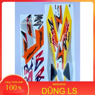 Tem dán xe nova, Tem Nova Dash 2001 xám cam đen Thailand