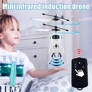 [sdp] RC Helicopter Flying Robot Toys Rechargeable Infrared Induction Drone for Kids