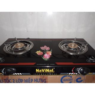BẾP GAS ĐÔI MẶT KÍNH NAVINAL GIẢM 35K