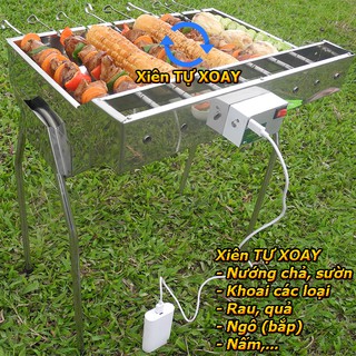 Bếp nướng than hoa MekongBBQ V3 - Công nghệ 4.0: TỰ XOAY, 2 trong 1, siêu đa năng, chín đều, lò nướng ngoài trời
