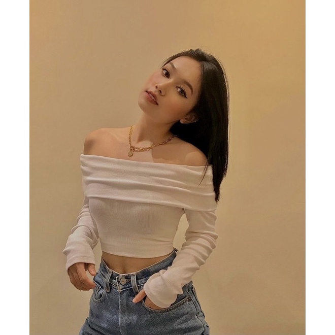 🥕ÁO_CROPTOP_BẸT_VAI_TAY_DÀI🥦