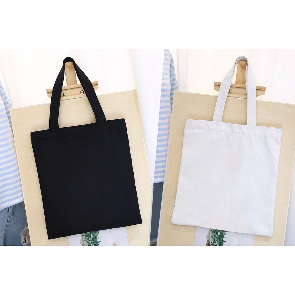 Túi tote không khoá Túi vải bố túi canvas trơn 34*37cm