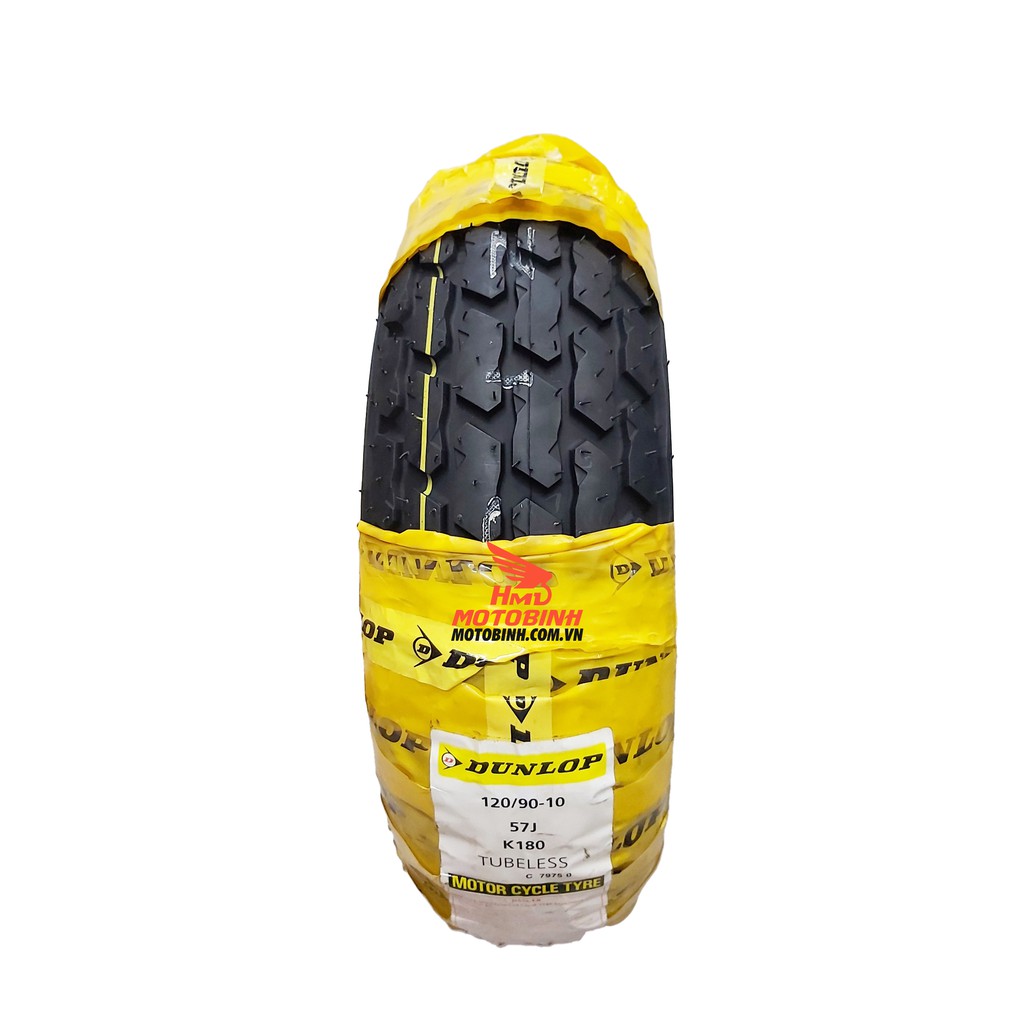 Lốp/vỏ xe 120/90-10 K180 TL Dunlop dành cho xe Zoomer 50cc