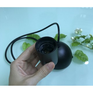 Bộ dây đui đèn thả 1 mét đen đui E27