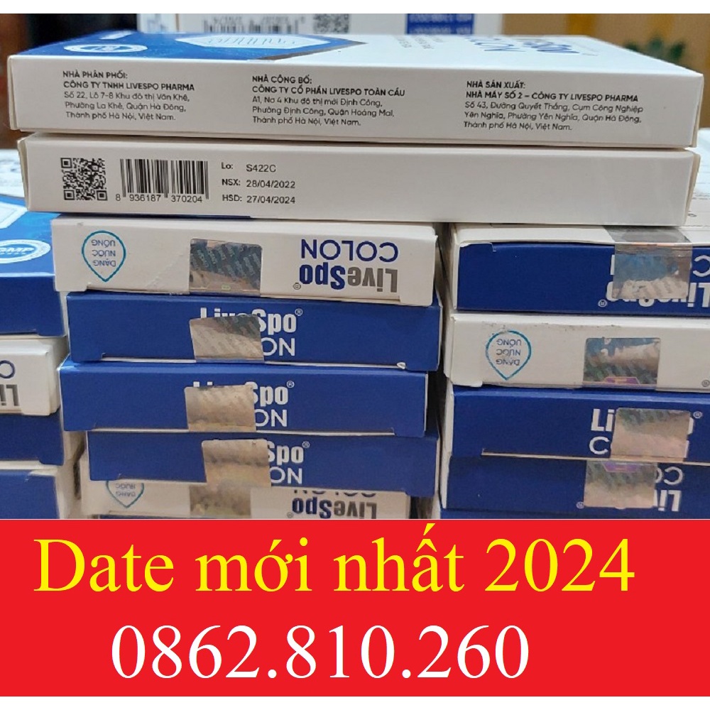 Men vi sinh LiveSpo Colon 30 tỷ bào tử lợi khuẩn cho người viêm đại tràng, táo bón tiêu chảy (Hộp 10 ống x 5ml)