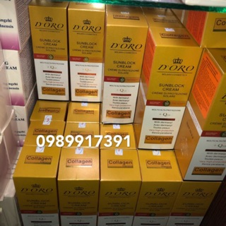Cream chống nắng cao cấp italia d’oro collagen q10 spf/pa50+++50ml