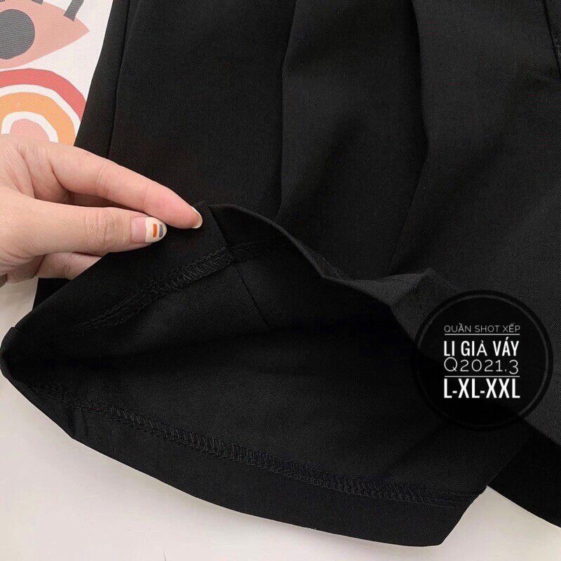 Bigsize QUẦN SHORT XẾP LY GIẢ VÁY LƯNG CHUN SAU 55-90kg Q2021.3