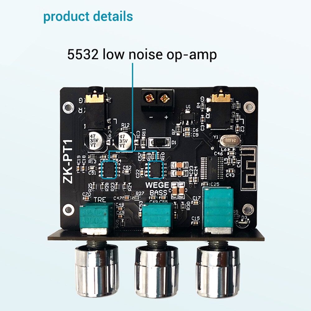 Bộ thiết bị giải mã âm thanh ZIQQUCU ZK-PT1 bluetooth 5.0 2 kênh cao cấp chuyên dụng