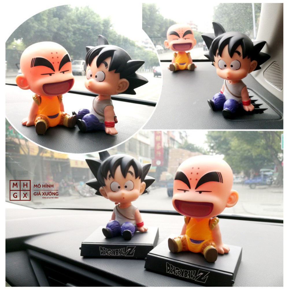 Mô Hình Lắc Đầu Son Goku Áo Đỏ Dragon Ball - Trang Trí xe hơi - Trang trí bàn học - Bàn làm Việc - Quà Tặng