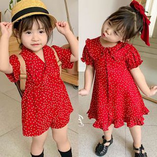 Váy chấm bi dễ thương cho bé gái - Hàng Quảng Châu Cao Cấp
