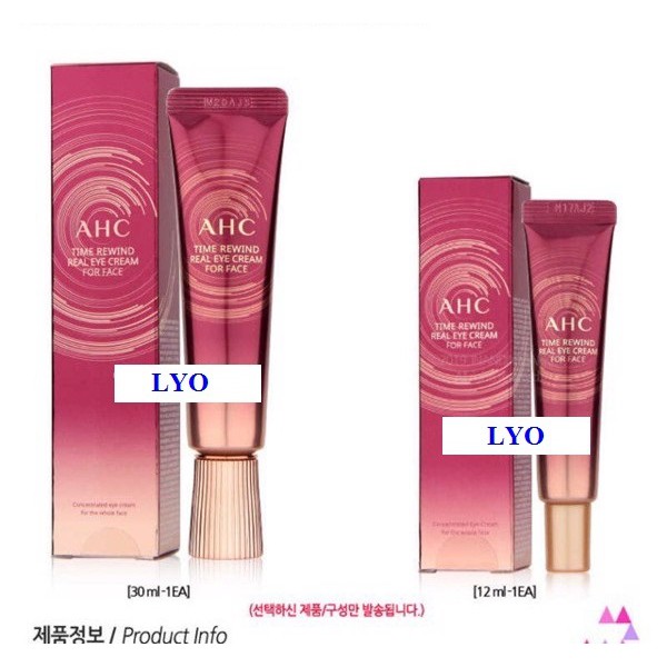 [Mã COSHOT28 hoàn 8% xu đơn 250K] Kem Mắt AHC Ageless Real Eye Cream For Face 12ml &30ml Hàn Quốc.