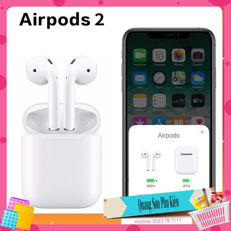 [AIRPODS 2] tai nghe bluetooth tws đôi tên định vi Phiên Bản airpod 2 cao cấp | WebRaoVat - webraovat.net.vn