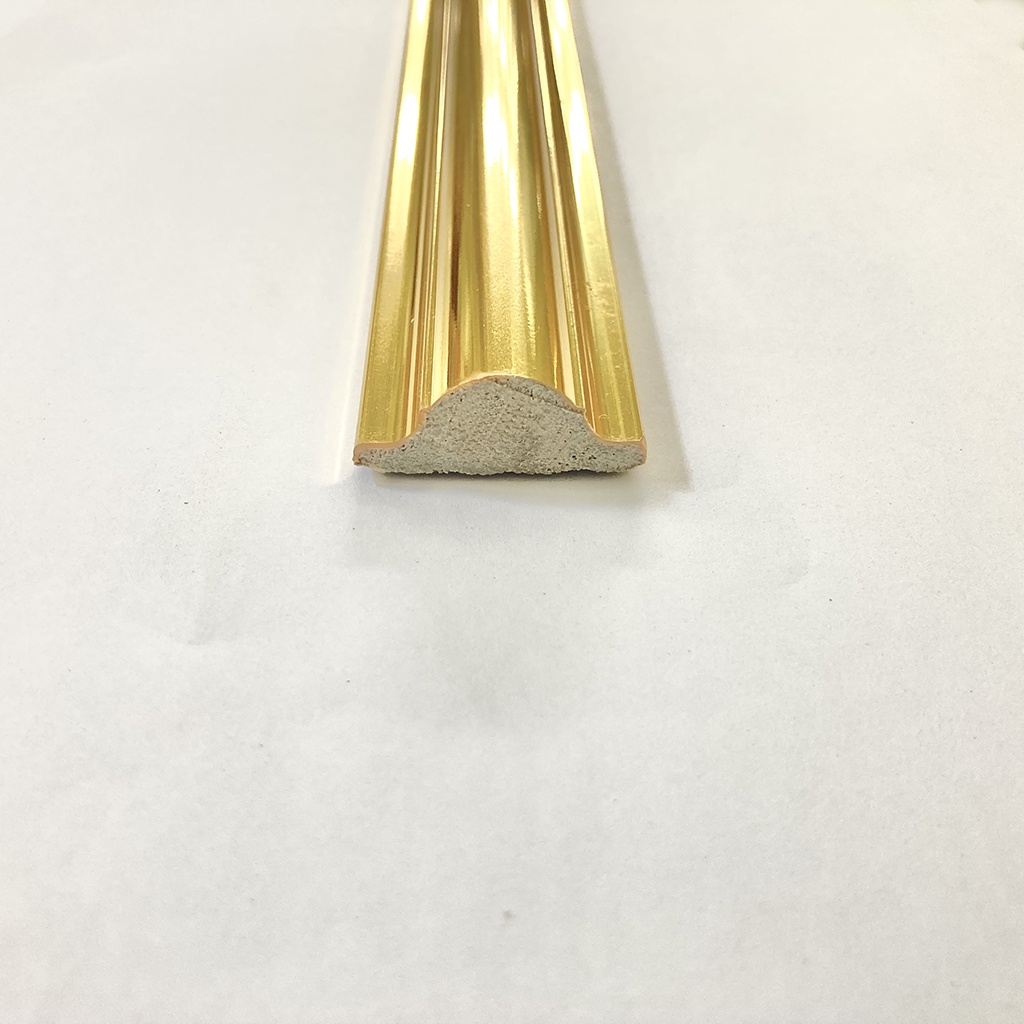 Phào chỉ tường, nẹp chỉ nhựa ps 3cm vàng bóng