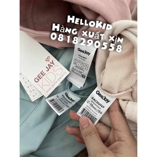 A406 - Áo nỉ hoodie nhiều màu bé gái