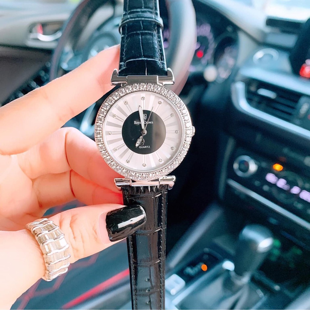 Đồng Hồ Nữ Chính Hãng Dây Da Royal Crown 4611 Chống Nước Chống Xước | BigBuy360 - bigbuy360.vn
