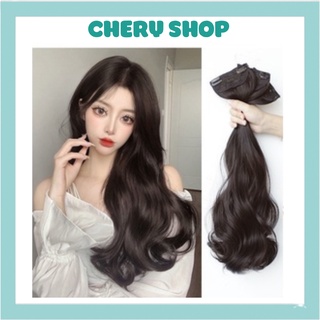 Tóc giả kẹp phím phồng 2 bên xoăn đuôi 💄FREESHIP💄 Tóc giả nữ xoăn đuôi lọn to