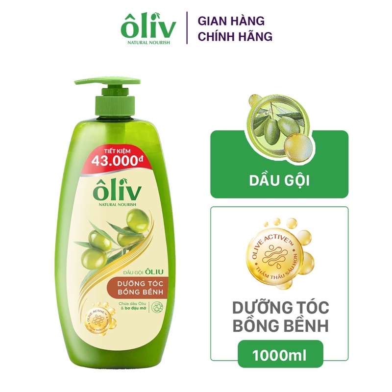 Oliv Dầu gội chắc khoẻ, bồng bềnh 1L