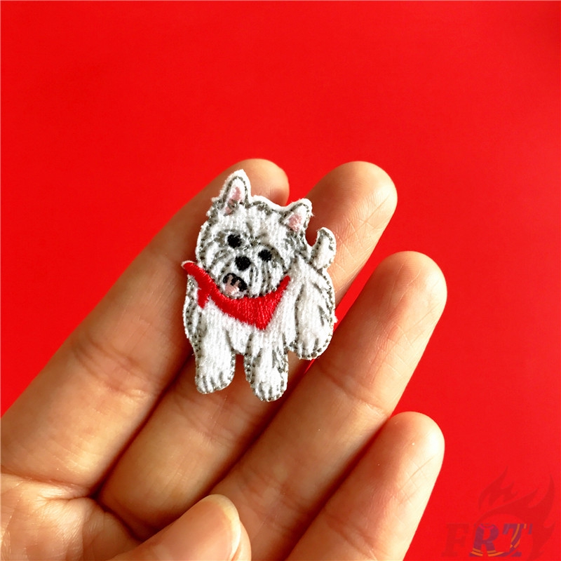 ☸ Pets &amp; Animals：Pomeranian &amp; Pug Are Best Friends！ Iron-on Patch ☸ 1Pc/2Pcs Diy Sew on Iron on Badges Patches