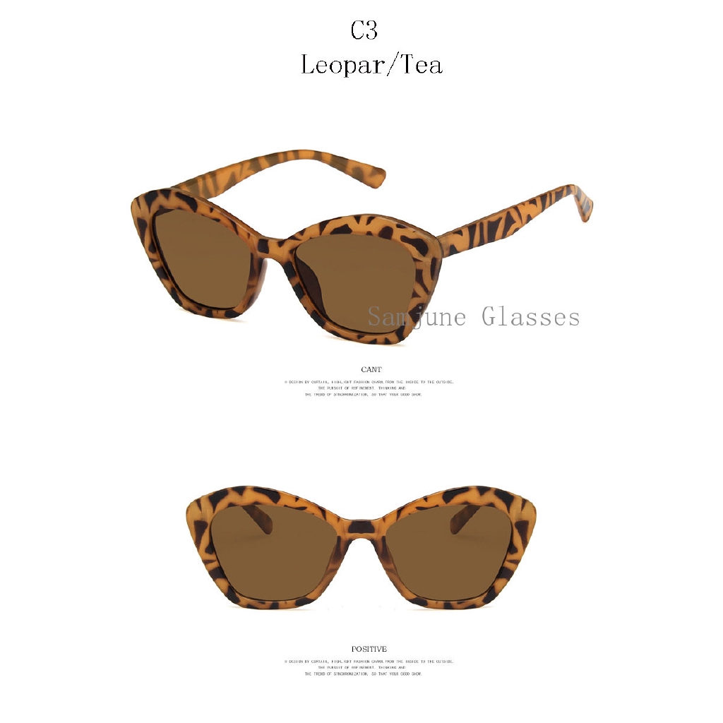 Kính mát Samjune kiểu mắt mèo chống tia UV400 phong cách sành điệu cho nữ