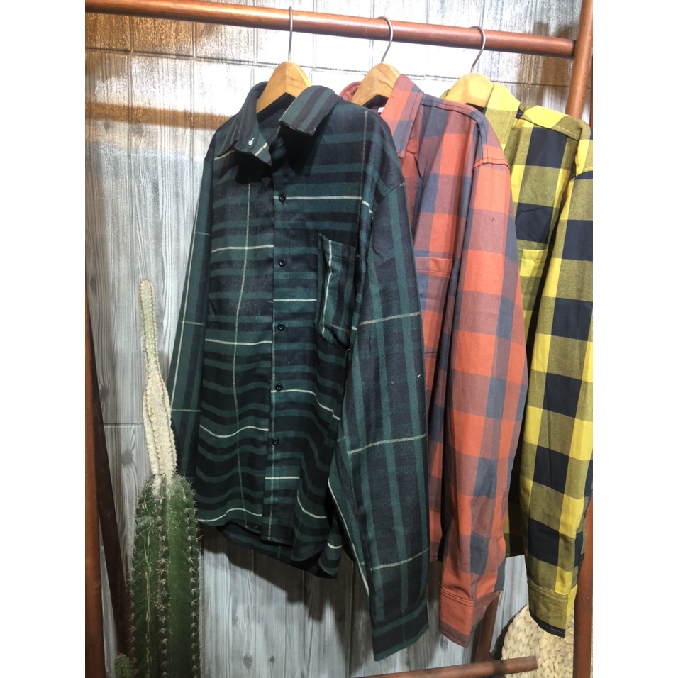 Áo Sơ mi Flannel CVC - Giá sỉ unisex