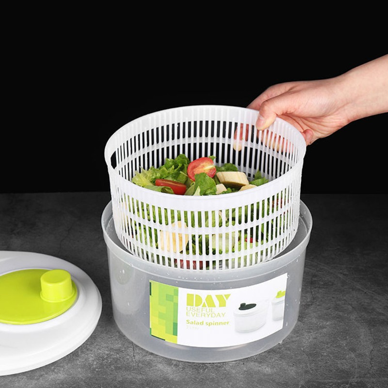 HO Manual Lettuce Leaf Vegetable Dehydrator Salad Spinner Strainer Drain Filter Cleaner Multifunctional Squeezer Basket