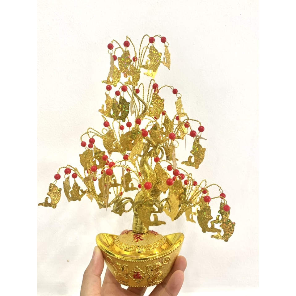 Cây đồng tiền gắn hột cao 25cm