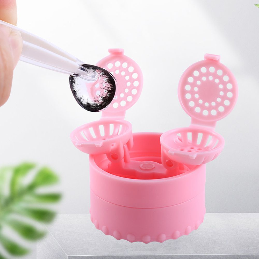 Hộp Nhựa Đựng Kính Áp Tròng Di Động Xoay Được Nhiều Màu Sắc Đa Ứng Dụng