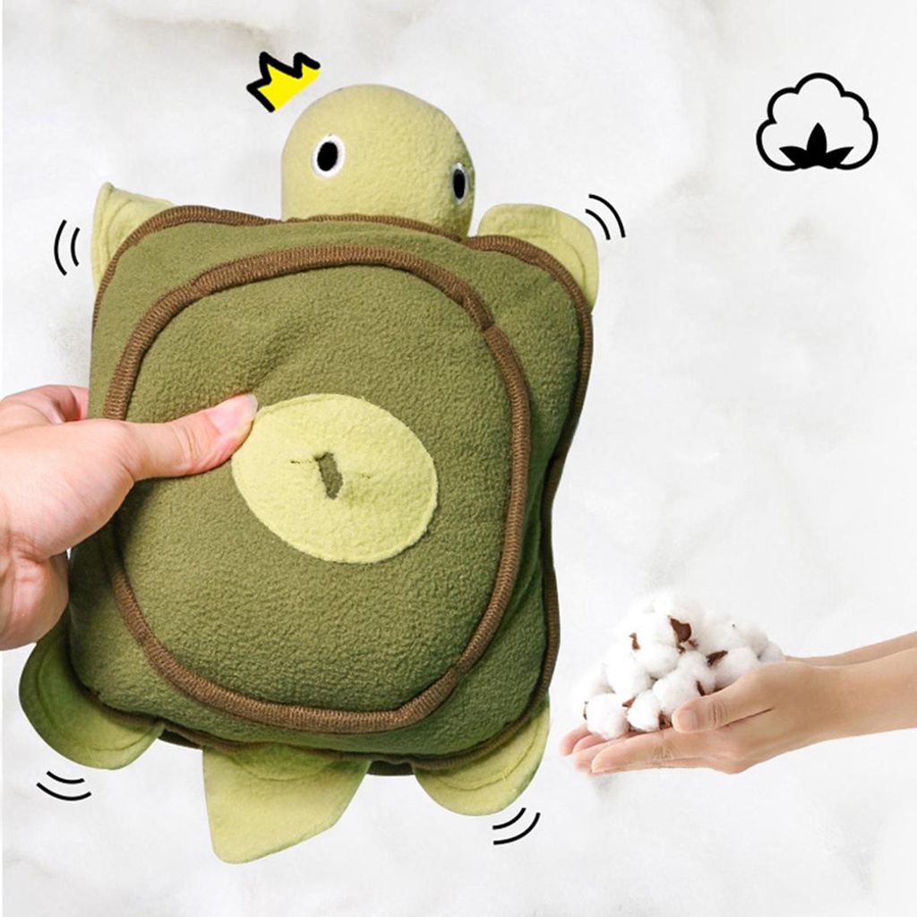 Đồ Chơi Nhồi Bông Mềm Mại Hình Rùa Dễ Thương Có Tiếng Kêu Tương Tác Thú Cưng