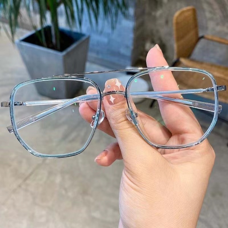 kính cận có độ -1.0~6.0 ，Kính Chống Ánh Sáng Xanh Gọng Lớn Thời Trang Unisex，gọng kính cận nữ，kính nam