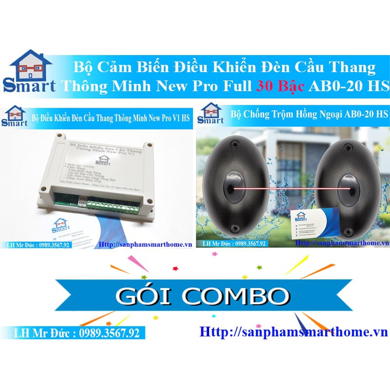 Điều khiển đèn câu thang thông minh cảm biến hồng ngoại