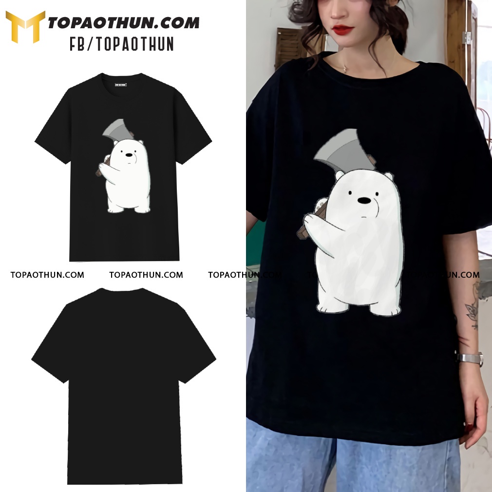 Áo thun We bare bears Gấu trắng - Unisex - Top áo thun Cam kết chất lượng sản phẩm