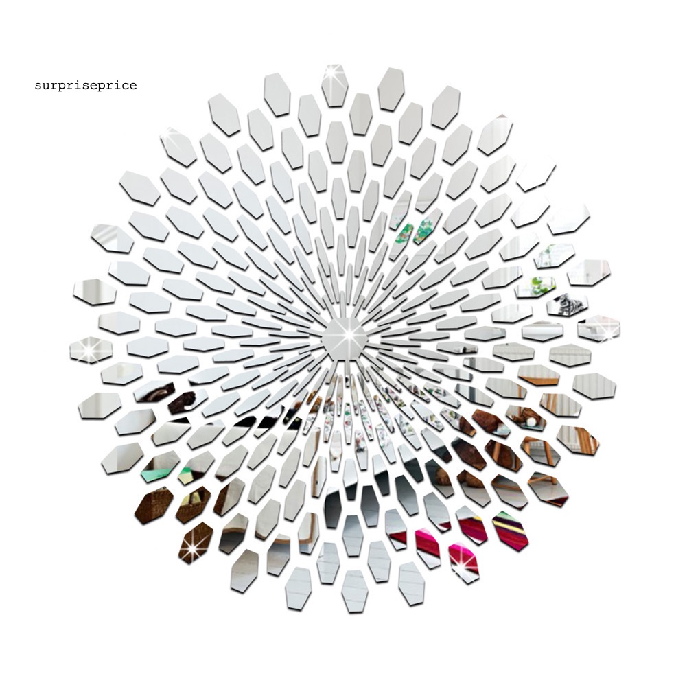 Miếng Dán Tường Trang Trí Tráng Gương Bằng Acrylic 3D DIY