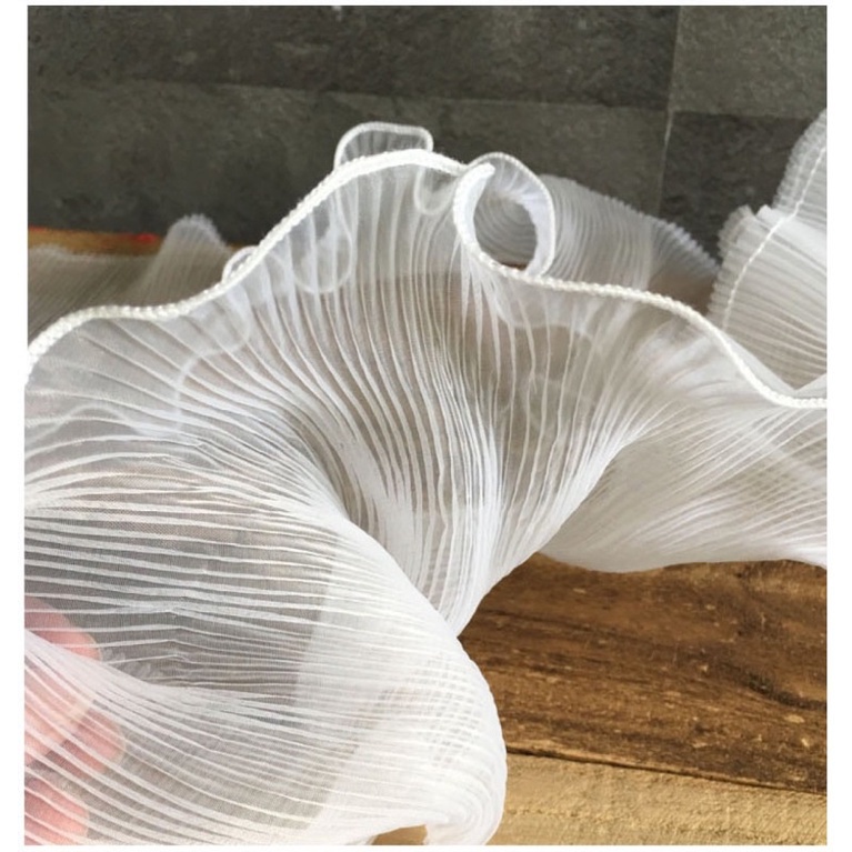 Vải ren bèo vải lưới ba chiều trang trí viền bánh cưới kiểu tròn