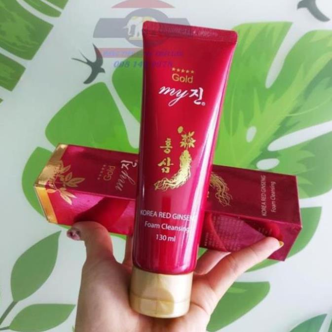 Sữa Rửa Mặt Trắng Da Làm Mờ Vết Thâm Sâm Đỏ My Gold Gingseng 130ml - Mypham_hn