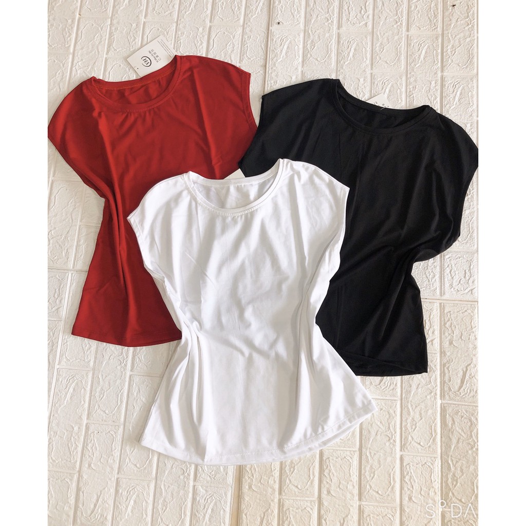 áo thun nữ cánh dơi sát nách 3 màu chất cotton cá tính