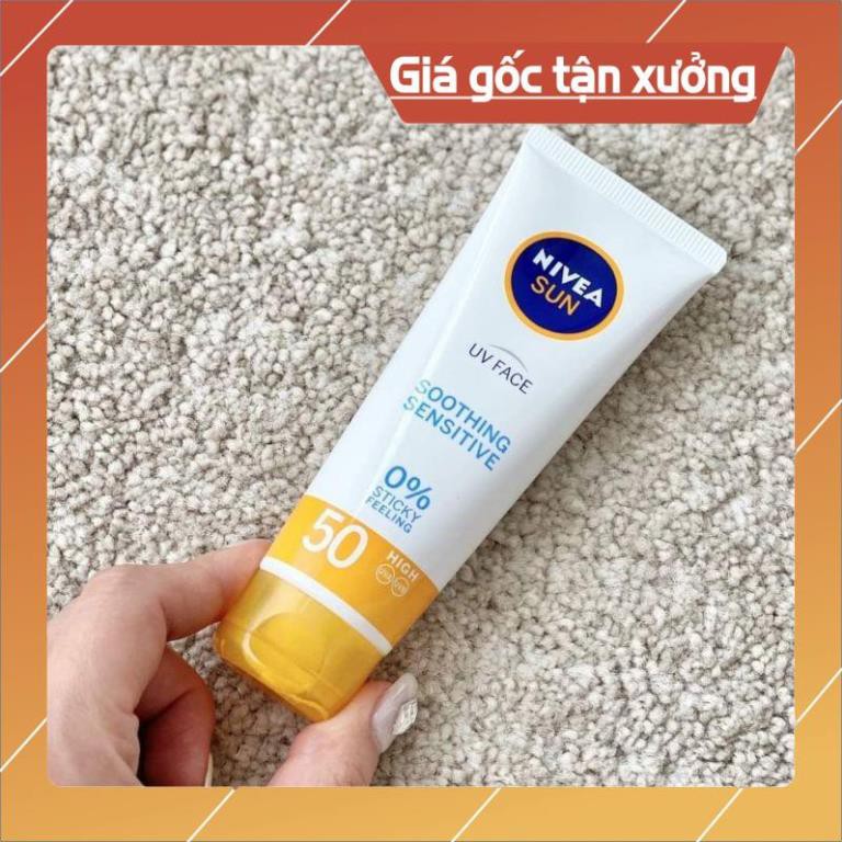 [DATE 07/2022] Kem chống nắng Nivea UV Face Soothing Sensitive Sun Cream SPF50+ PA++++ 50ml