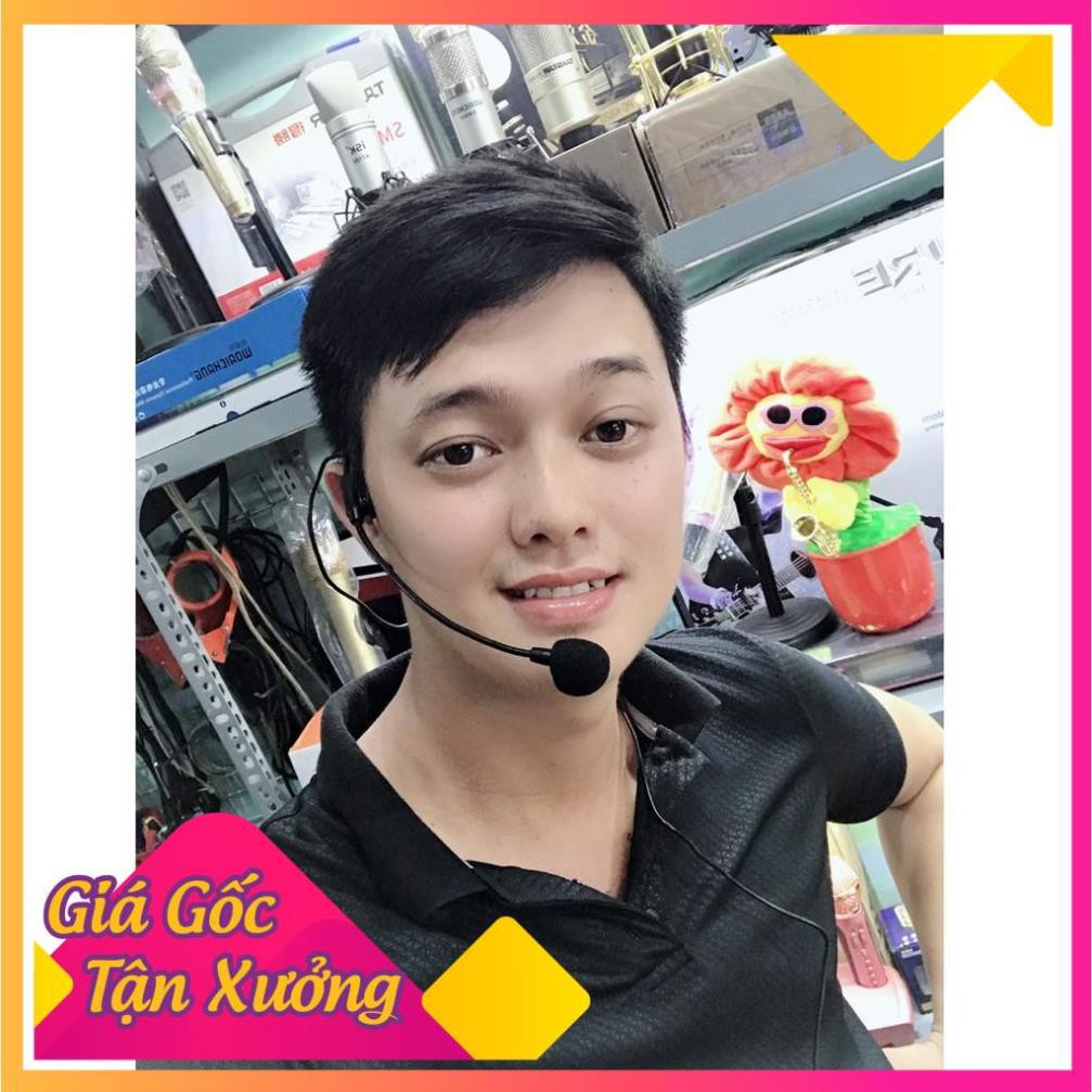 Combo Micro Không Dây Đeo Tai Cài Đầu W14A Trợ Giảng Thuyết Trình Livestream bán hàng Âm Thanh Rõ Nét Bắt Xa 25 Mét