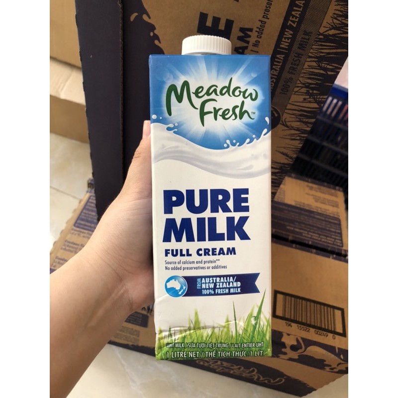 SỮA TƯƠI TIỆT TRÙNG NGUYÊN KEM PURE MILK FULL CREAM MEADOW FRESH 1L