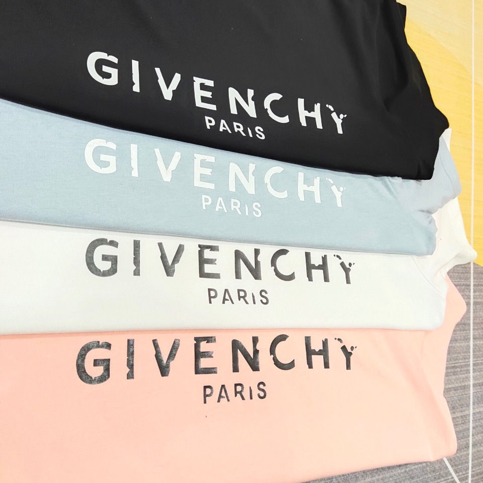 Áo Thun Ngắn Tay In Chữ Givenchy Cổ Điển Thời Trang Cho Nam Nữ