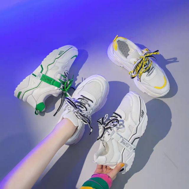 (Hoàn 10k Xu) GIÀY THỂ THAO ULZZANG TAG MÀU ĐẾ CAO SIÊU CHẤT (kèm ảnh thật)