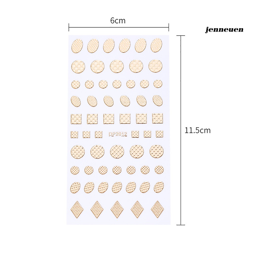 [Hàng mới về] Miếng Dán Trang Trí Móng Tay Họa Tiết Hình Học Đơn Giản Dành Cho Bạn Nữ