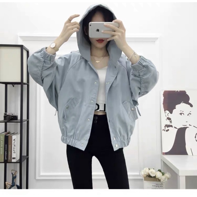 Áo khoác KAKI nữ dây rút lưng