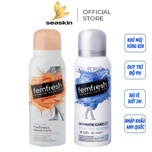 [Femfresh xịt] Xịt Thơm Mát Vùng Kín Cao Cấp Femfresh 125ml