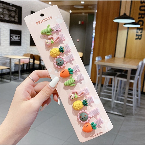 Set 10 kẹp tóc dễ thương, xinh xắn cho bé gái