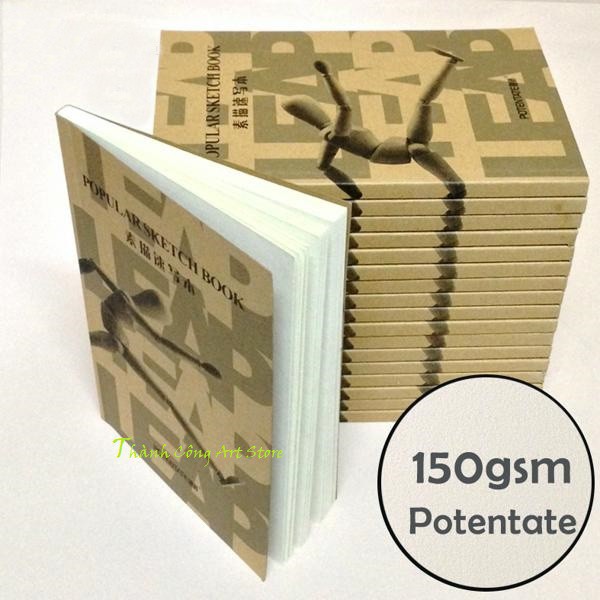 [TC Art Store] Sổ vẽ Potentate Popular Sketchbook hình bìa người gỗ